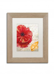 Red Motorcycle Wooden Framed Wall Art Multicolour 11 x 14inch