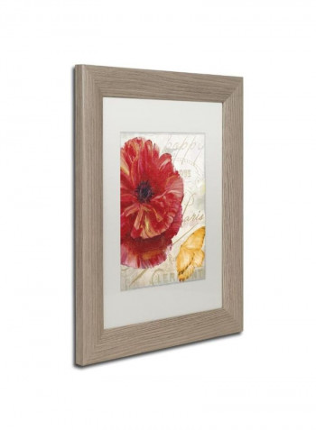 Red Motorcycle Wooden Framed Wall Art Multicolour 11 x 14inch