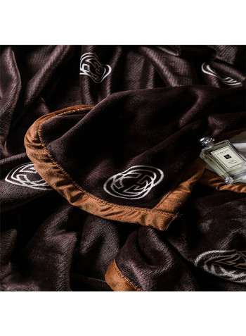 Solid Color Soft Bedding Blanket Cotton Dark Brown 150x200centimeter