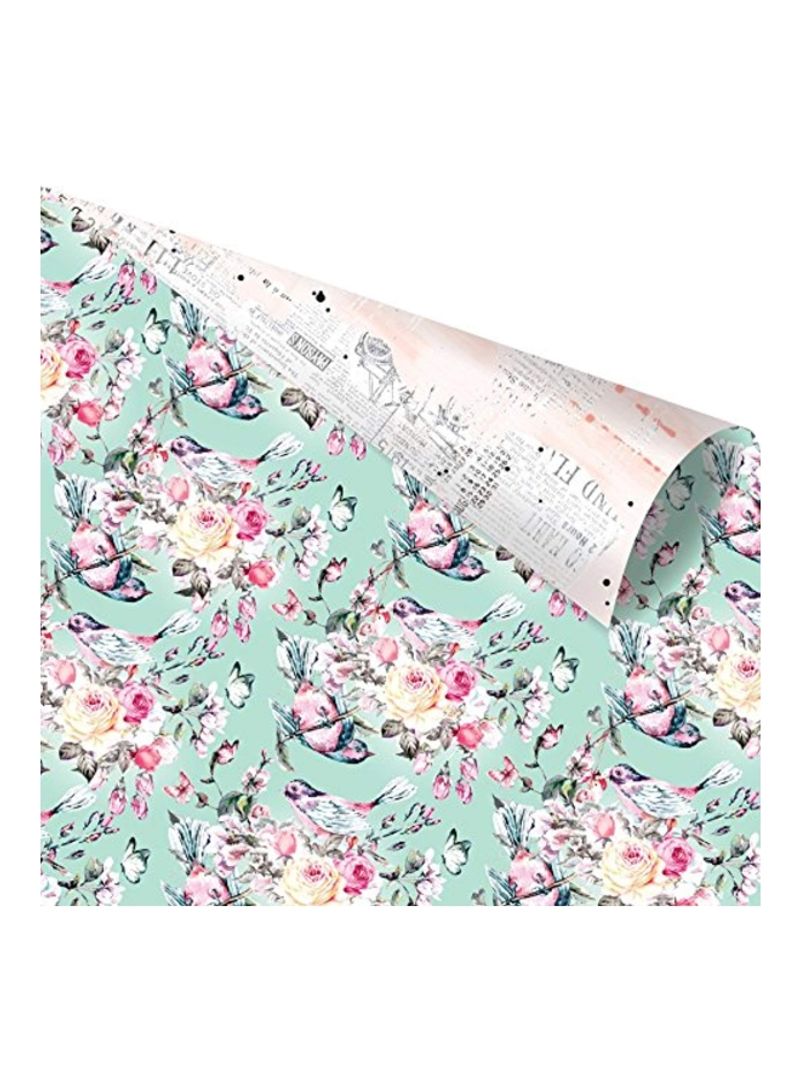 10-Piece Chirping News Paper Green/Pink/White
