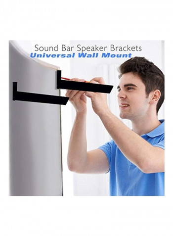 2-Piece Speaker Wall Mount Black