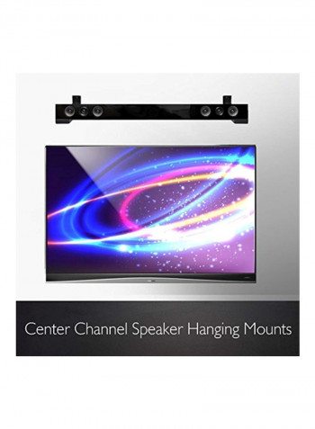 2-Piece Speaker Wall Mount Black