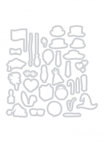 30-Piece Crazy Things Framelits Dies Yellow/Red/Brown