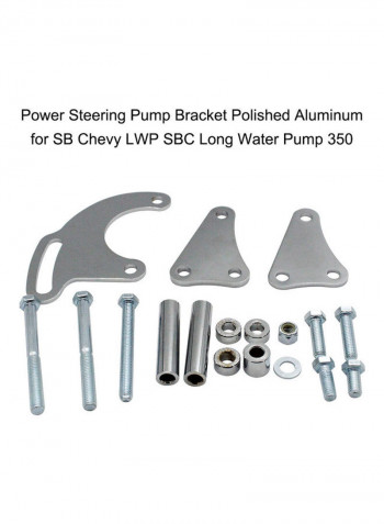 Power Steering Pump Bracket Set for SB Chevy LWP SBC Long Water Pump 350