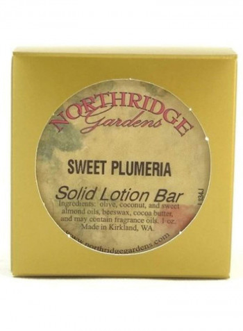 Sweet Plumeria Solid Lotion Bar 1ounce