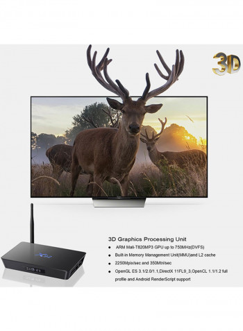 X92 4K Smart TV Box V258 Black