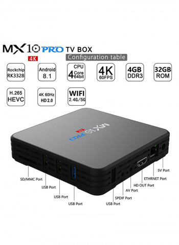 Smart TV Box MX10 PRO Black