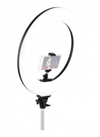 60W 3000-6000K Dimmable Colour Temperature Photography LED Ring Light 18inch Black