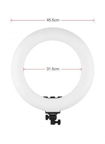 60W 3000-6000K Dimmable Colour Temperature Photography LED Ring Light 18inch Black