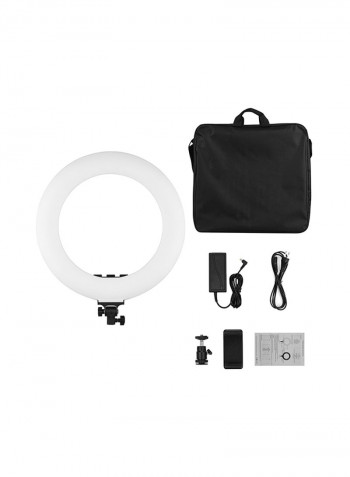 60W 3000-6000K Dimmable Colour Temperature Photography LED Ring Light 18inch Black