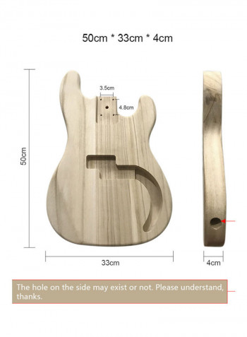 DIY Polished Type Maple Electric Guitar Barrel