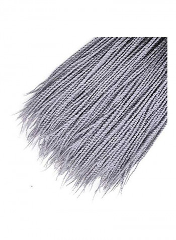 Pack Of 3 Senegalese Twist Crochet Hair Extension Grey/Black 24inch