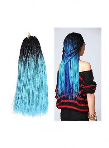 Pack Of 3 Twist Crochet Hair Extension Blue/Black 24inch