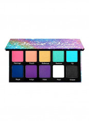 10-Colour Rainbow Eyeshadow Palette White/Black/Blue