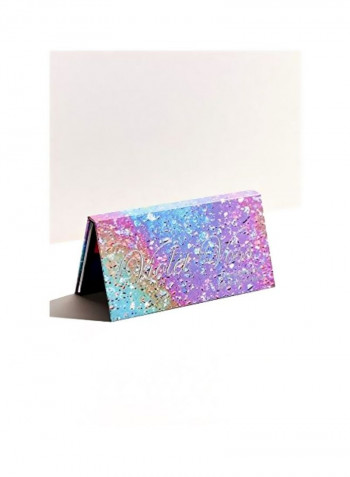 10-Colour Rainbow Eyeshadow Palette White/Black/Blue
