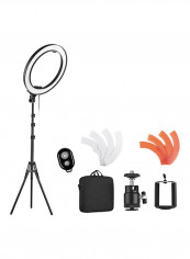 LED Video Light Dimmable Photography Ring Fill Light Set Multicolour