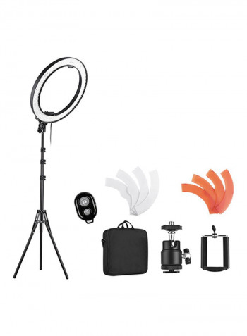 LED Video Light Dimmable Photography Ring Fill Light Set Multicolour