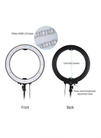 LED Video Light Dimmable Photography Ring Fill Light Set Multicolour