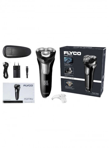 3 Floating Heads Electric Beard Shaver Trimmer Black