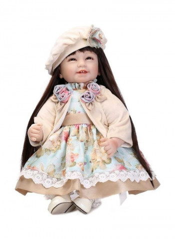 Reborn Girl Toddler Life Size Dolls Vinyl Silicone Babies Safety Toys For Girls Age 3+ 20inch