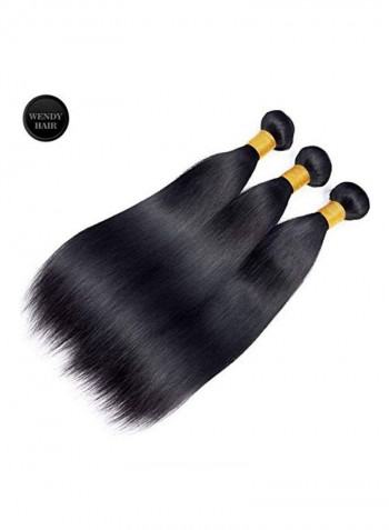3-Piece Brazilian Virgin Hair Bundles black 14inch