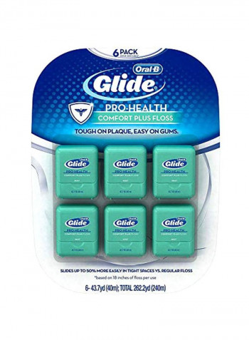 Pack Of 12 Glide Crest Dental Floss Multicolour 40meter