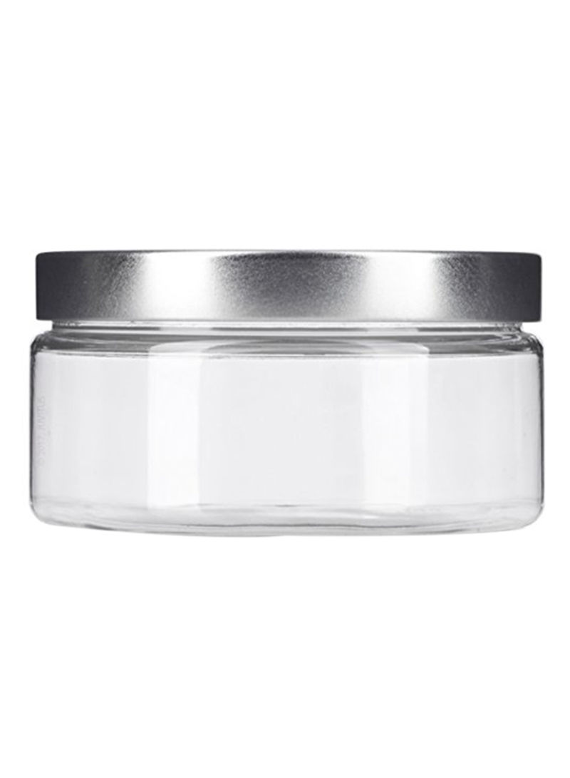 Pack Of 12 Refillable Low Profile Jar With Metal Lid And Spatulas Clear/Silver