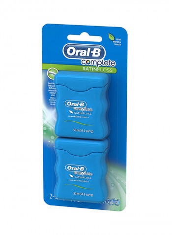 Pack Of 2 Complete Satin Dental Floss - Mint Blue