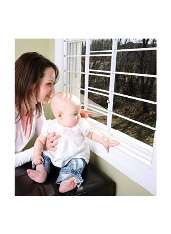 4-Bar Fixed Window Guard White 14x15inch