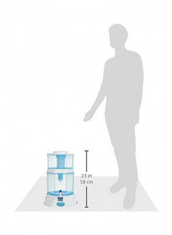 Gold 20-litres UF Technology Based Gravity Water Purifier, Blue White 3496g