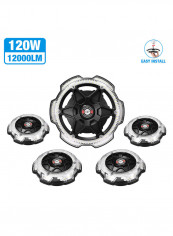 LU-L11-96 120W LEDs Ceiling Light Black 27.50x9.50x27.50cm
