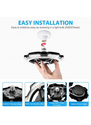 LU-L11-96 120W LEDs Ceiling Light Black 27.50x9.50x27.50cm