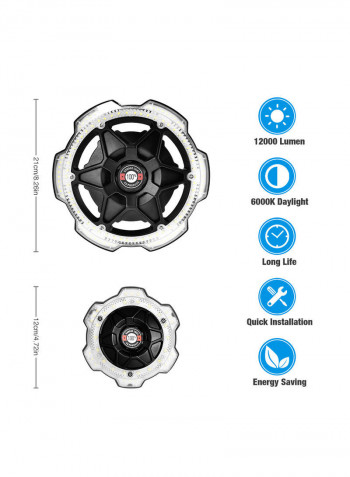 LU-L11-96 120W LEDs Ceiling Light Black 27.50x9.50x27.50cm