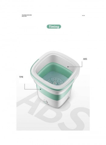 Portable Mini Folding Clothes Washing Machine 5 kg 135 W 2152004 Green/White
