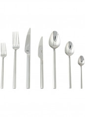 84-Piece Stainless Steel Fethiye Silverware Set Silver 31x35x11cm