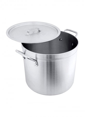 Aluminium Stock Pot With Lid Silver 16Quart