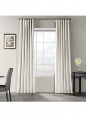 2-Piece Vintage Textured Faux Dupioni Curtain White 50 x 108inch