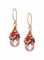 Quartz Studded Mini Teardrop Earrings