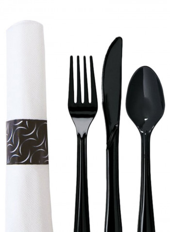 100-Piece Pre-Rolled Dinner Napkin Set