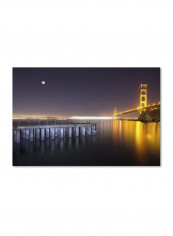 Gold Ornate Frameen Gate Pier And Stars Framed Wall Art Multicolour 16 x 24inch