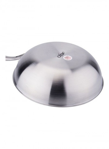 Non-Stick Wok Cooking Pot Silver/Clear/Black