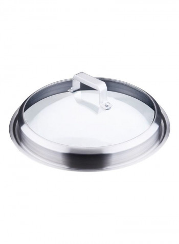 Non-Stick Wok Cooking Pot Silver/Clear/Black