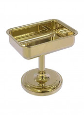 Vanity Top Soap Dish Gold 4.5x3.5x4inch