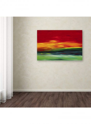 Island Sky 2 Artwork Canvas Wall Art Multicolour 16 x 24inch