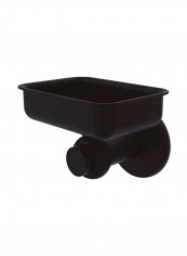 Mercury Collection Wall Mounted Twisted Accents Soap Dish Black 4.5x3.5x3inch