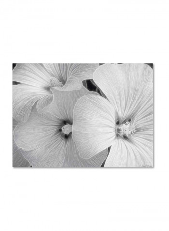 Sheer Malva Floral Design Canvas Wall Art Multicolour 18 x 24inch