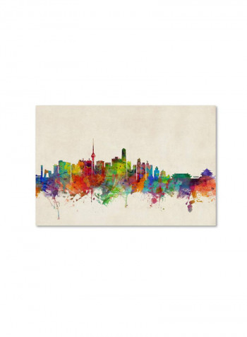 Beijing China Skyline Canvas Wall Art Multicolour 16 x 24inch