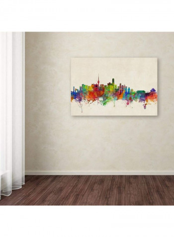 Beijing China Skyline Canvas Wall Art Multicolour 16 x 24inch