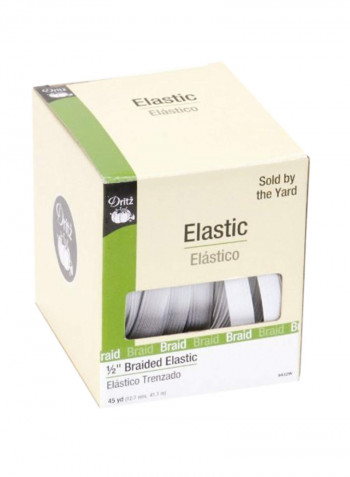 Braided Elastic White 45yard
