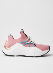 Logo Detailed Strap With Lace Design Low Top Sneaker Pink
